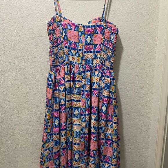 Amanda Uprichard Silk Fit & Flare Printed Dress - Picture 4 of 6